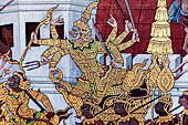 Detail from a mural painting with a 'Ramakien' motif - Thai version of the Indian Ramayana - from the temple complex of the Emerald Buddha, Bangkok (late 18th century) 